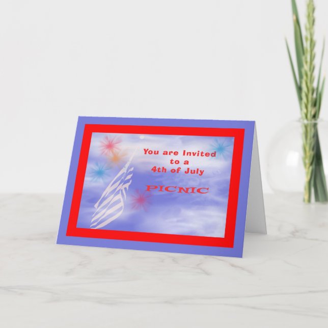 Invitation, 4th of July Picnic Invitation (Front)