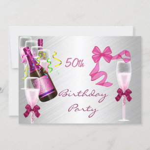 Invitation 50th Birthday Party Party Pink