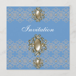 Invitation All Occasions Art Nouveau Lace Jewel