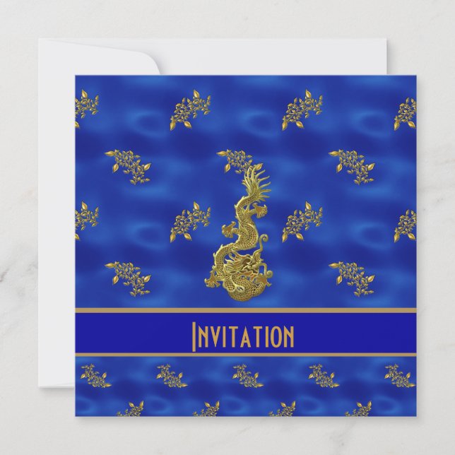 Invitation All Occasions ZIZZAGO Asian Blue (Front)