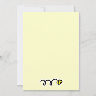 Invitation and stationery with tennis ball design