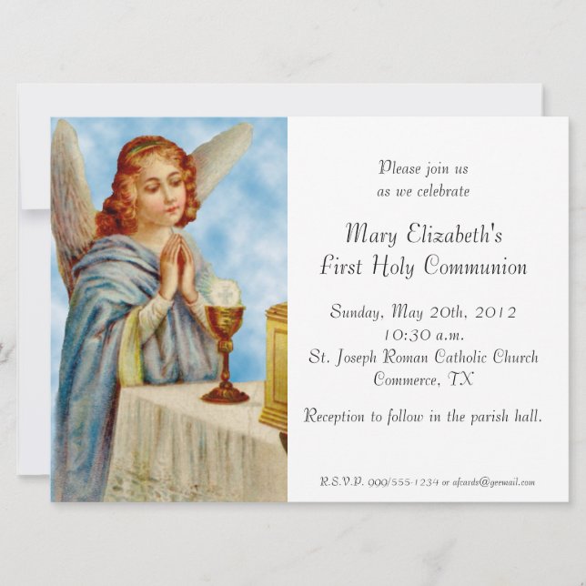 Invitation: Angel Ponders Invitation (Front)