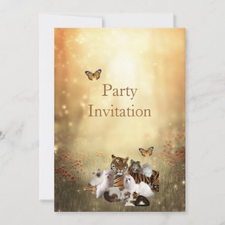Invitation Animals At The Park