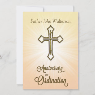 Invitation, Anniversary of Ordination, Cross on S Invitation