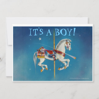 Invitation, Announcement Card - Patriotic Carousel