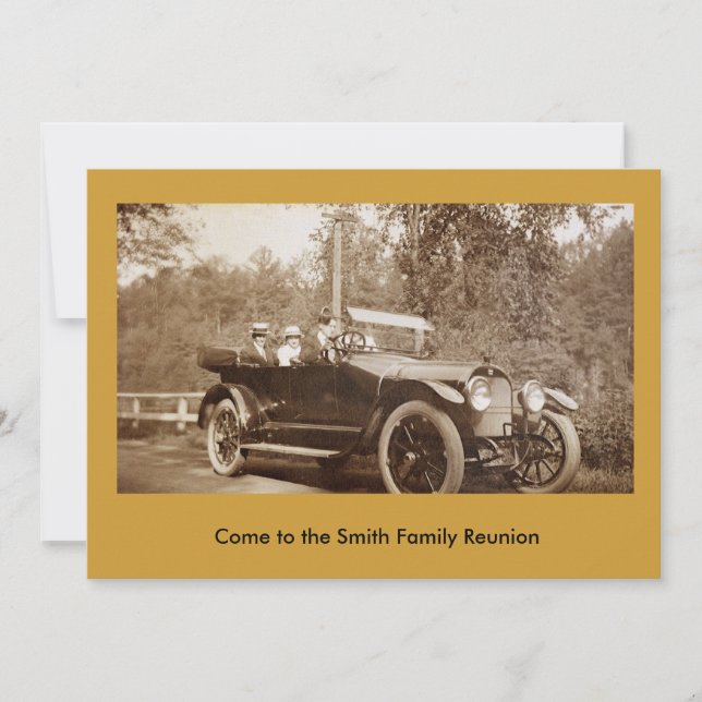 Invitation - Antique Car (Front)