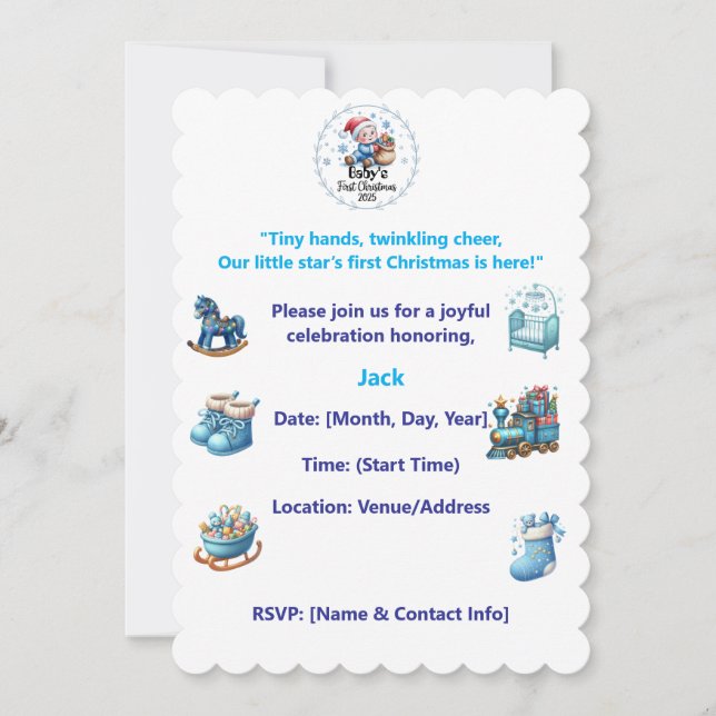 Invitation-Baby’s First Christmas Party Invitation (Front)