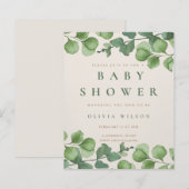 invitation baby shower, flowers (Front/Back)
