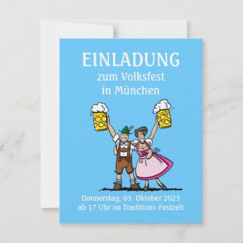 Invitation Beer Festival Happy Couple Beer Cheers by frankramspott at Zazzle