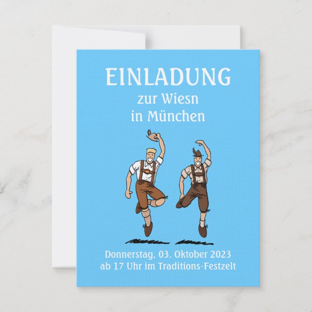 Invitation BEER FESTIVAL Lederhosen Dancing (Front)