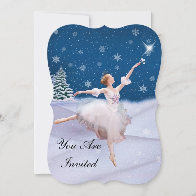Invitation, Birthday Party, Ballerina Invitation (Front)