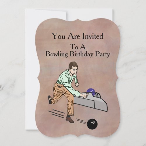 Invitation Birthday Party Bowling Invitation