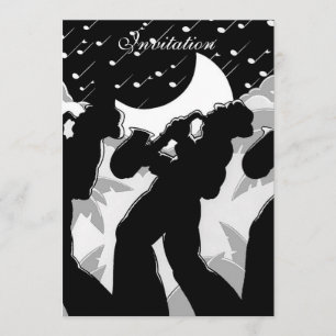 Invitation Black And White Jazz