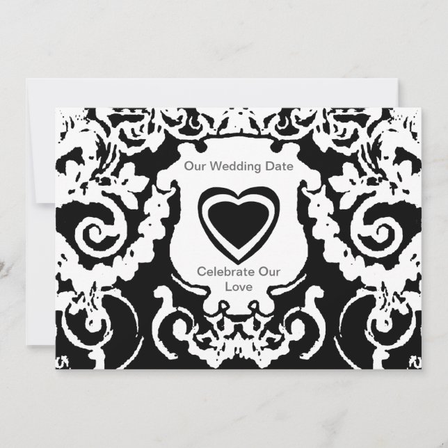 Invitation Black White The MUSEUM Zazzle Gifts, (Front)