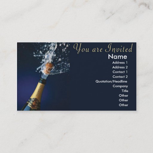 Customizable Invitation Card Business Card Template
