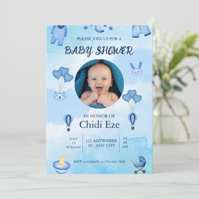 invitation card - Baby Shower Card (Standing Front)