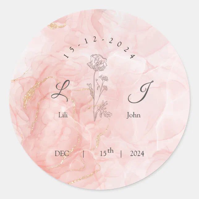 invitation card classic round sticker | Zazzle