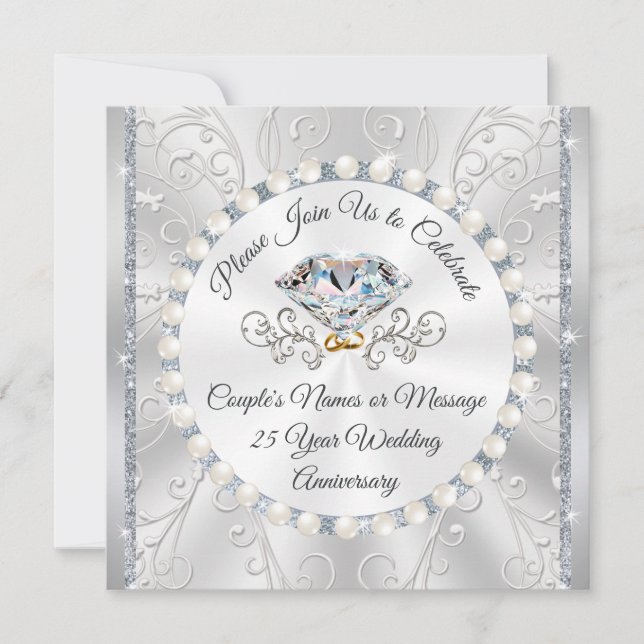 Invitation Card for 25th Marriage Anniversary (Front)