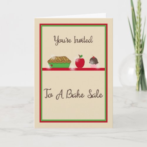 Invitation Card for a Bake Sale