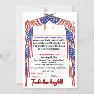 Invitation Card for a Celebration of Freedom