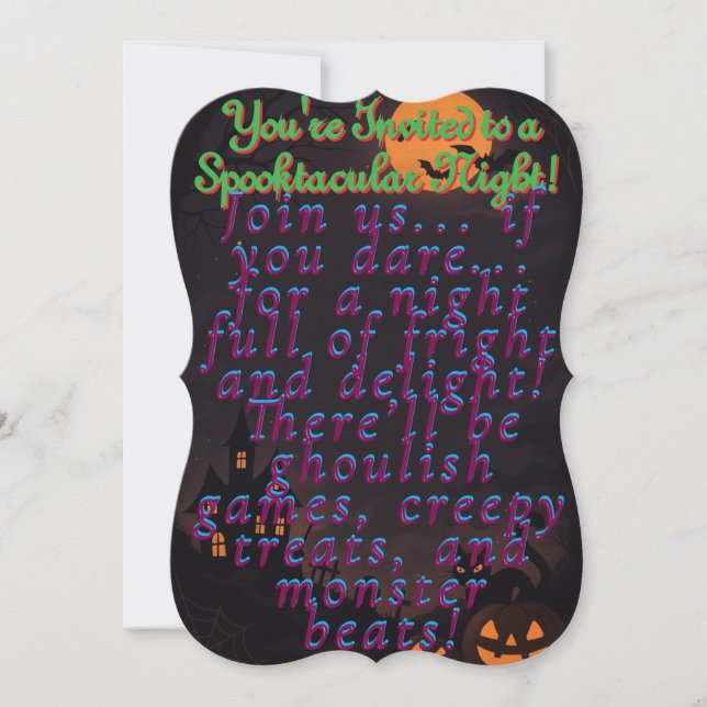 Invitation card for Halloween party  (Front)