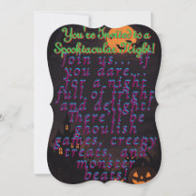 Invitation card for Halloween party