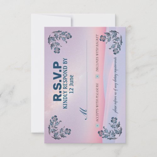 invitation card RSVP  in the most beautiful colors