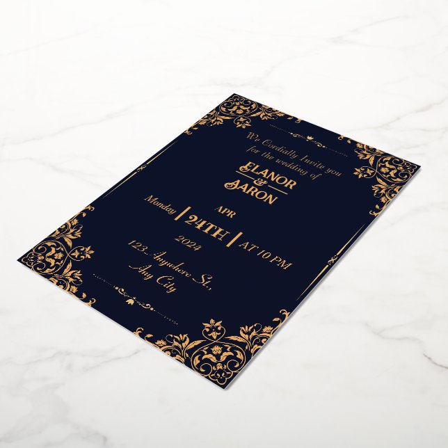Invitation cards,wedding invitation, foil invitation (Rotated)