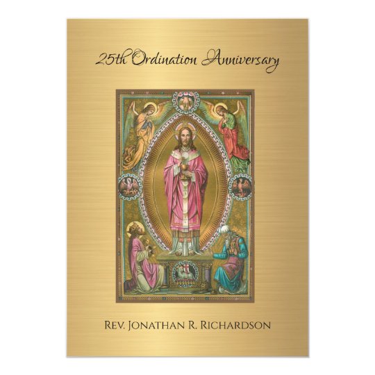 Invitation Catholic Priest Ordination Anniversary | Zazzle.com