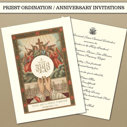 Invitation Catholic Priest Ordination Anniversary