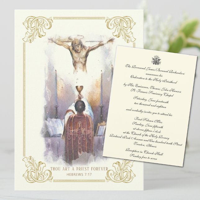 Invitation Catholic Priest Ordination Anniversary (Creator Uploaded)