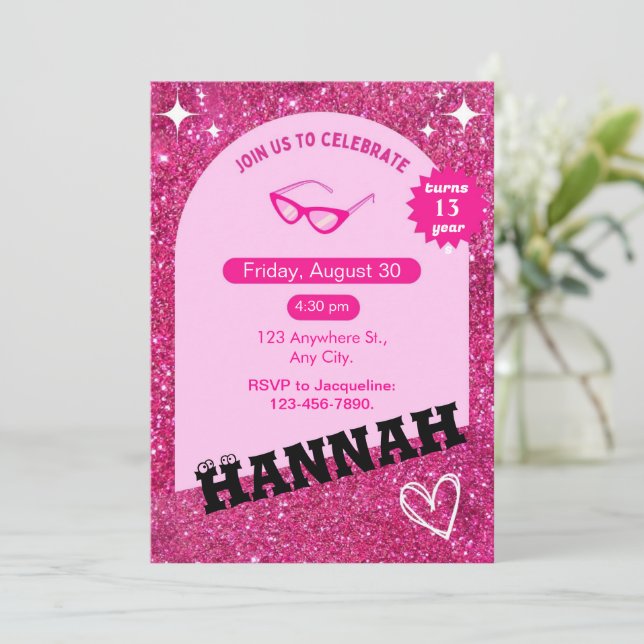 Invitation celebrate & birthday  (Standing Front)