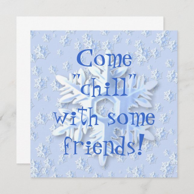 Invitation - "Chill" With Friends (Front/Back)