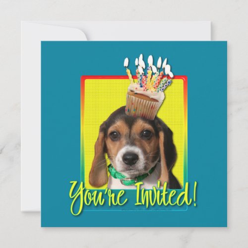 Invitation Cupcake - Beagle Puppy - Chloe