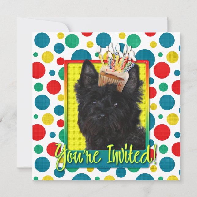 Invitation Cupcake - Cairn Terrier - Rosco (Front)