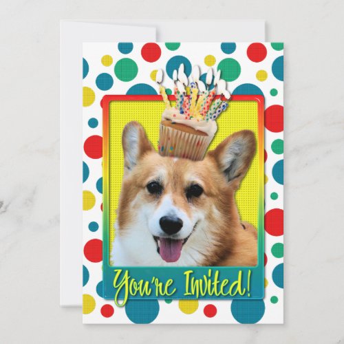 Invitation Cupcake - Corgi - Owen