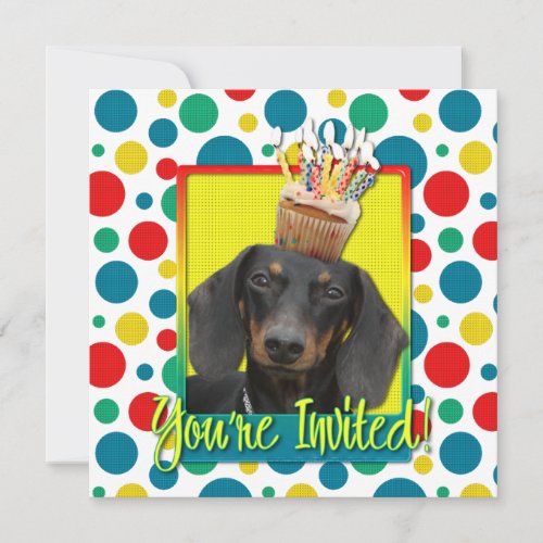 Invitation Cupcake - Dachshund - Winston