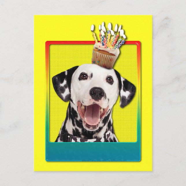 Invitation Cupcake - Dalmatian Postcard (Front)
