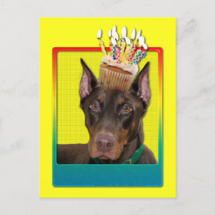 Invitation Cupcake - Doberman - Red - Rocky Postcard