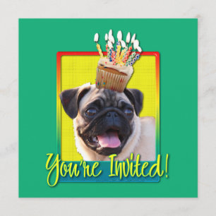 Invitation Cupcake - Pug