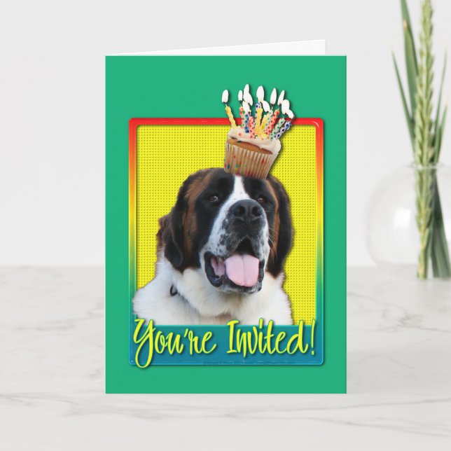 Invitation Cupcake - St Bernard - Mae (Front)