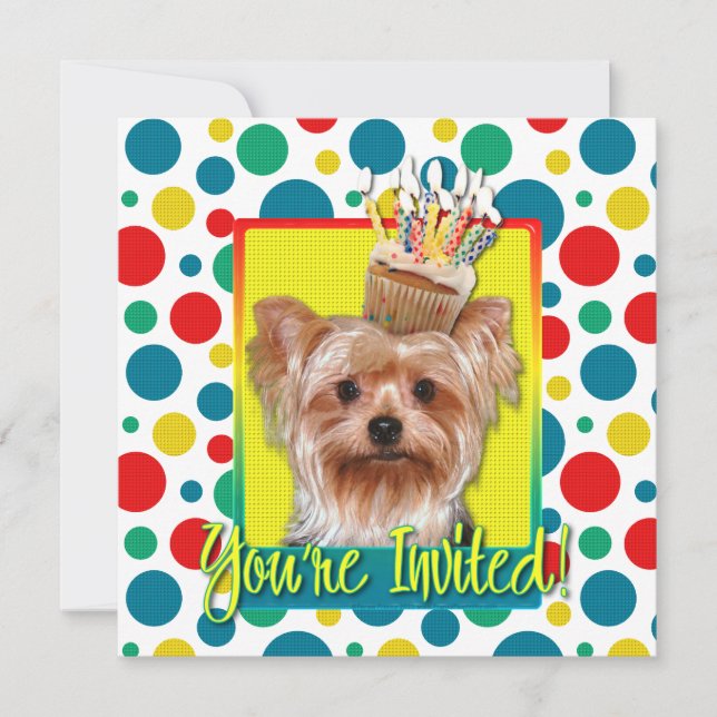 Invitation Cupcake - Yorkshire Terrier (Front)