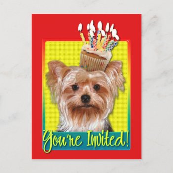 Invitation Cupcake - Yorkshire Terrier by FrankzPawPrintz at Zazzle