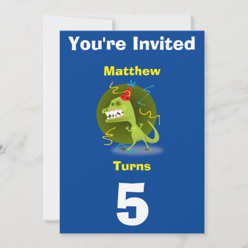 Invitation Custom Dinosaur_ Birthday_add nameage