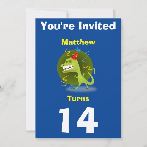 Invitation Custom Dinosaur_ Birthday_add nameage