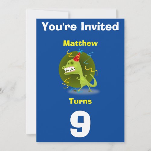 Invitation Custom Dinosaur_ Birthday_add nameage