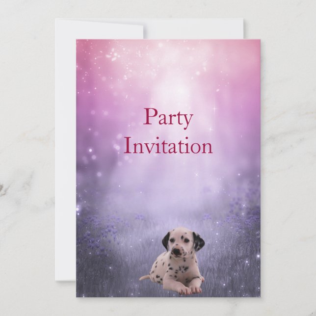 Invitation Dalmation at the Park (Front)