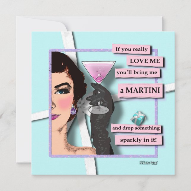 Invitation - Diamonds & Martinis (Front)