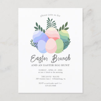 Invitation Easter Brunch Easter Egg Postcard