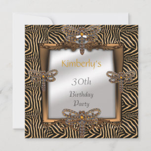 Invitation Elegant Bronze Animal Dragonfly jewel